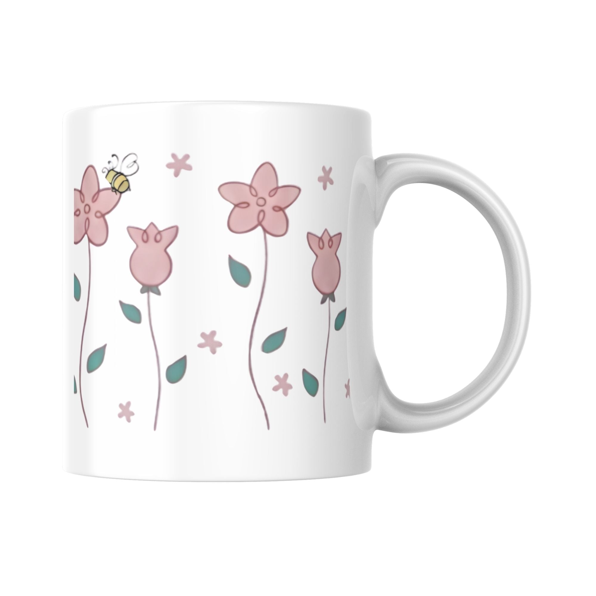 Taza “Dulzura Floral” – Diseño Tierno y Femenino
