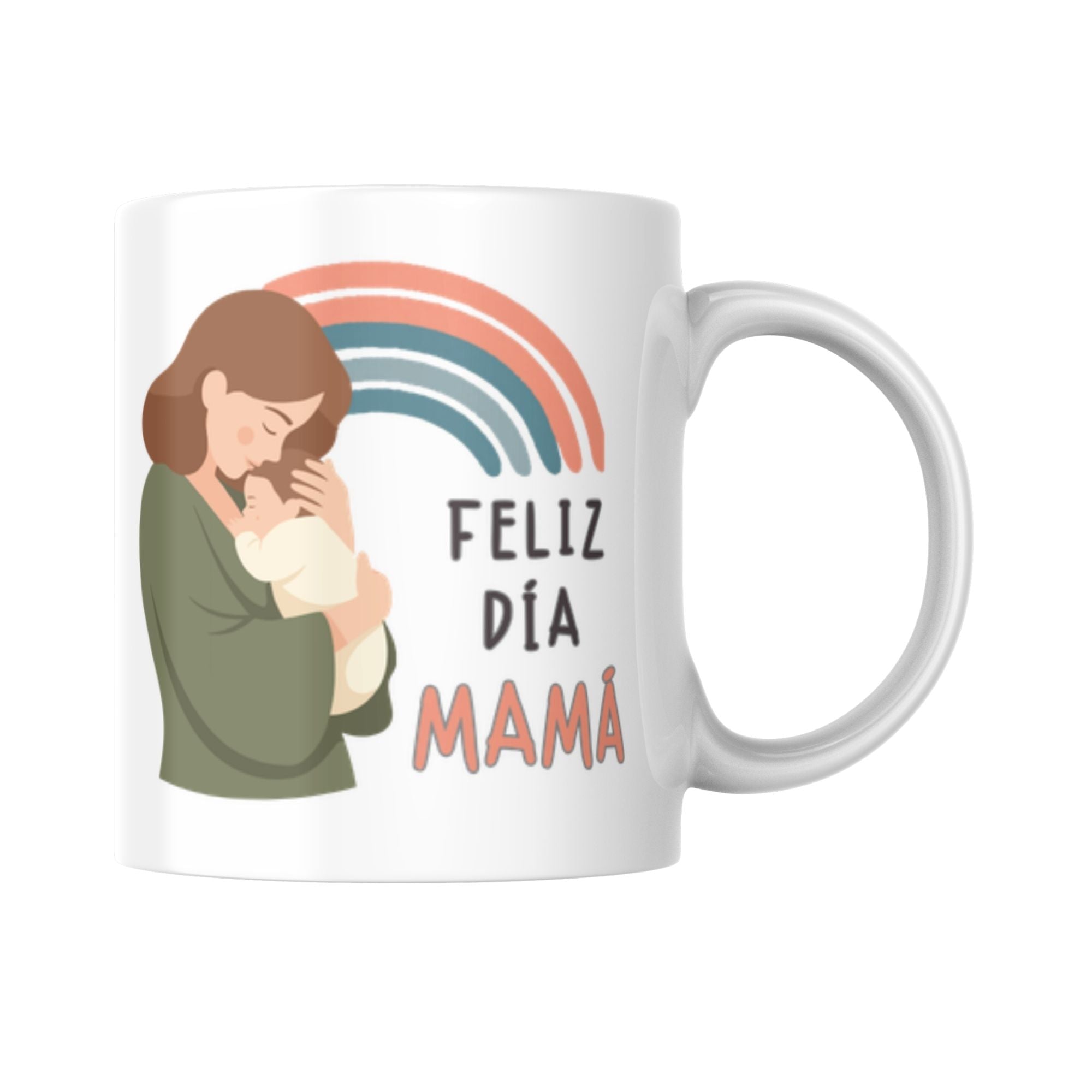 Taza Día de la Madre “Feliz Día Mamá” – Diseño ilustrado