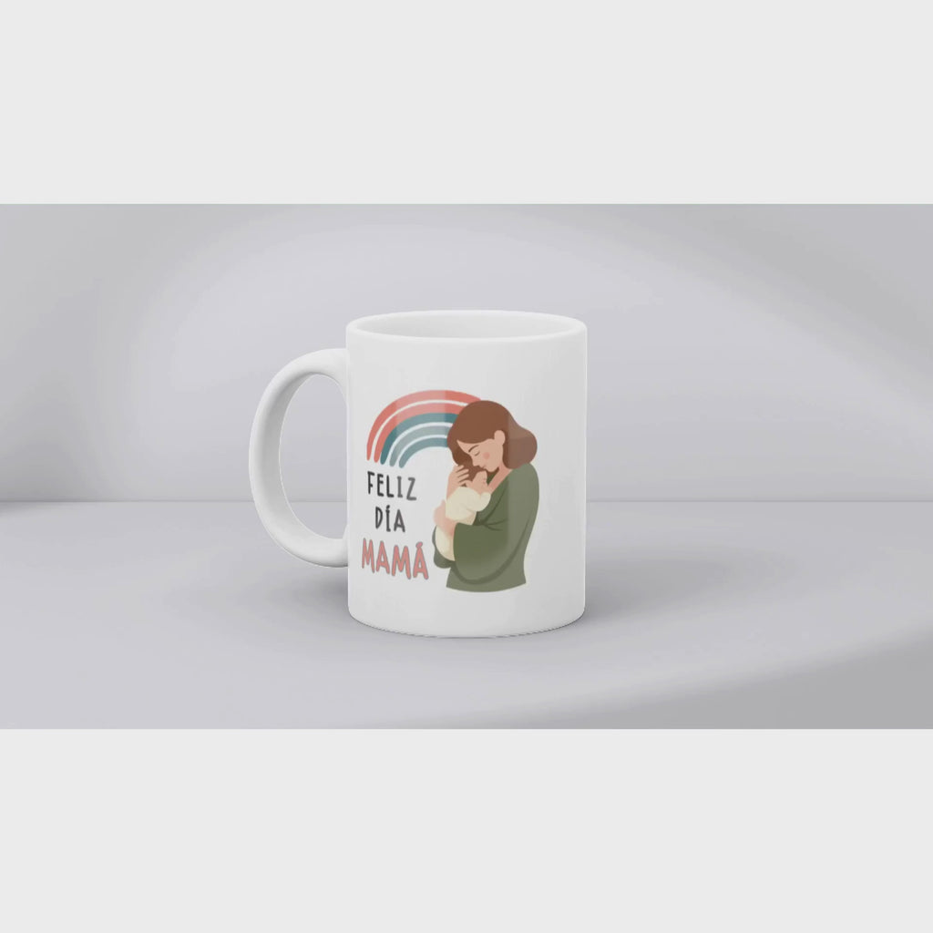 Taza Día de la Madre “Feliz Día Mamá” – Diseño ilustrado