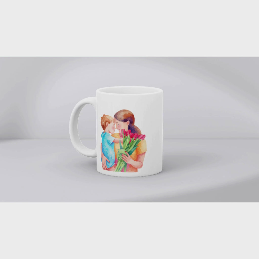 Taza “Amor en Flores” – Diseño Acuarela Día de la Madre
