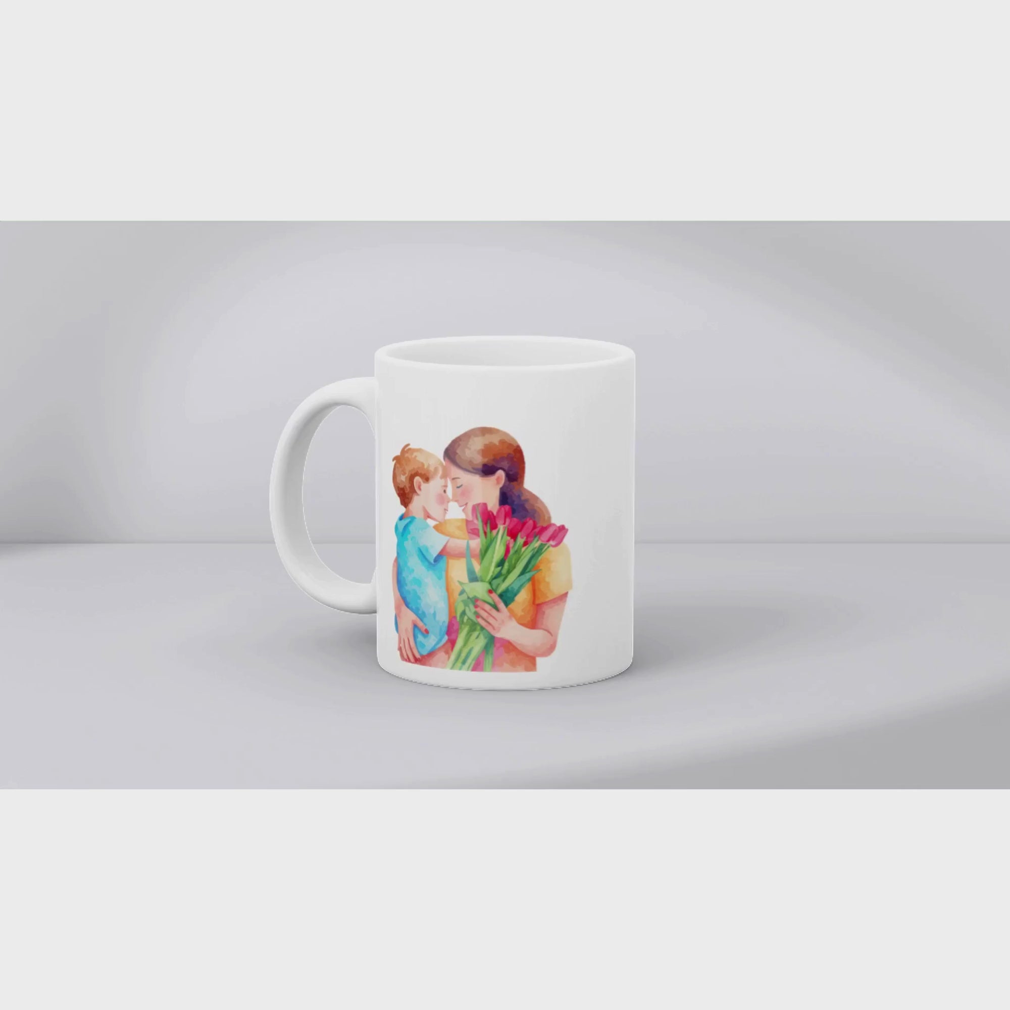 Taza “Amor en Flores” – Diseño Acuarela Día de la Madre